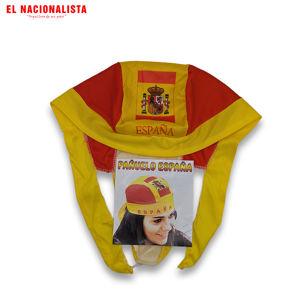 Gorro Pañuelo de España – Pañuelo Pirata Ajustable para Alentar en el Mundial