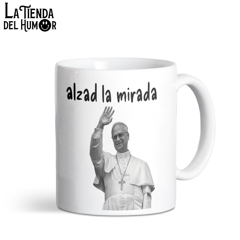Taza "Alzad la Mirada" Papa León XIV - Retrato