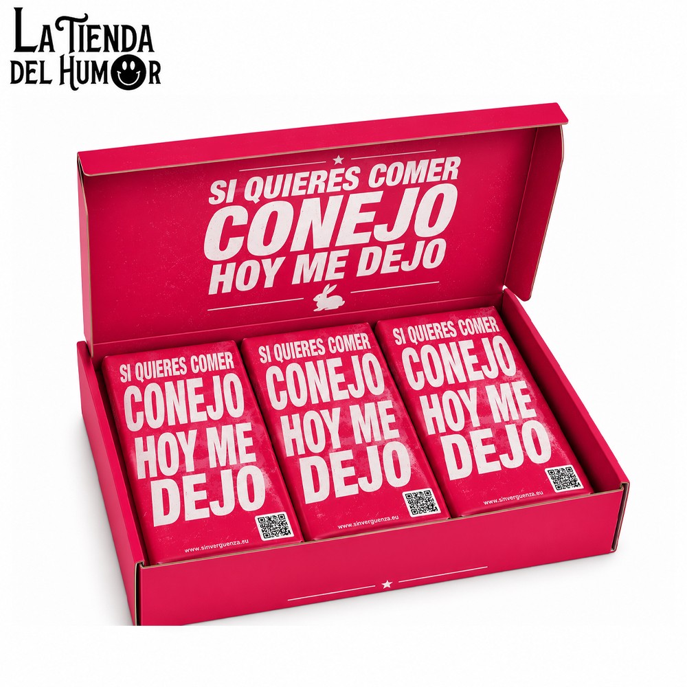 Expositor Caja 20 Chocolates Humor Conejo
