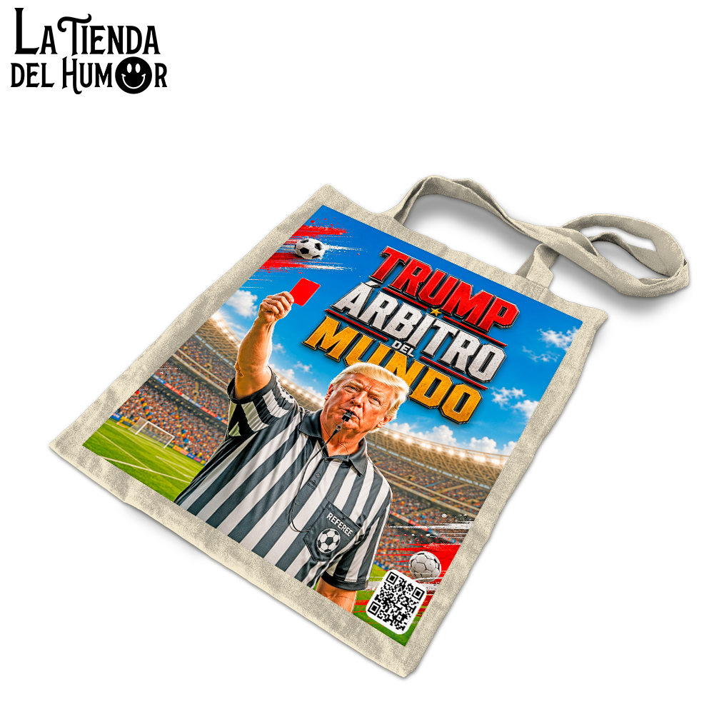 Bolsa de Tela Tote Bag "Trump Árbitro del Mundo" – Bolso con dibujo "Trump Árbitro del Mundo"
