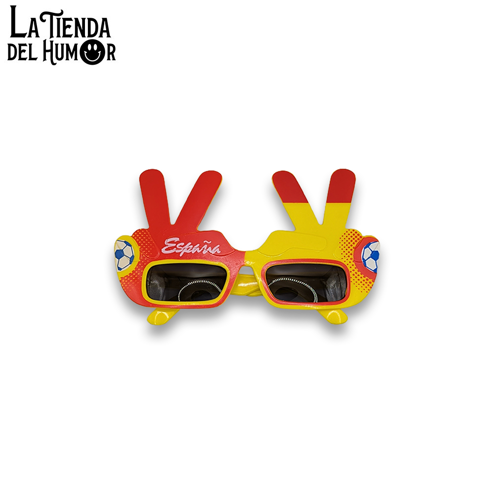 Gafas de España de Fiesta – Gafas Divertidas de Animación con Gesto de Victoria para el Mundial