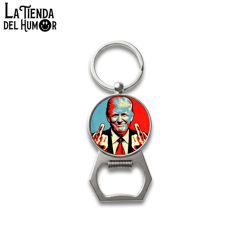 Llavero Abridor de Cerveza Trump