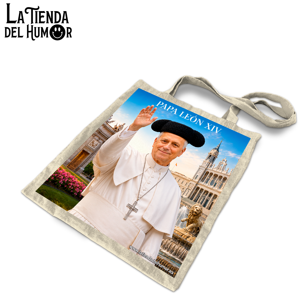 Bolsa de Tela Tote Bag  "El Papa"– Bolso con dibujo "El Papa Torero"
