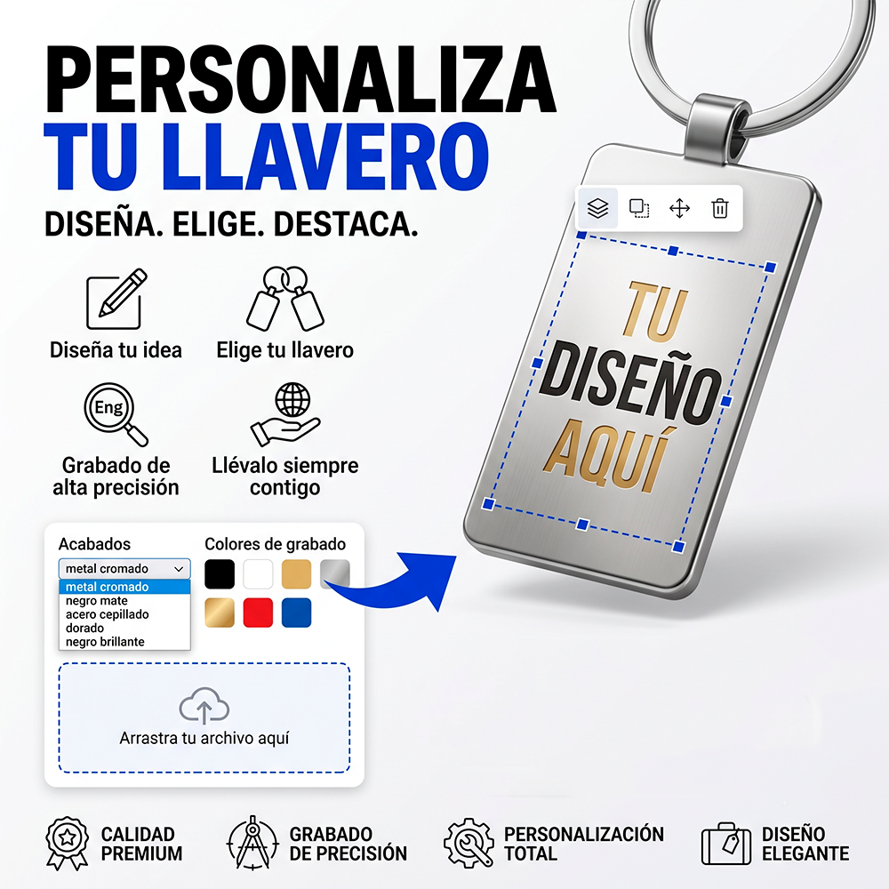 Llavero Rectangular Personalizado con tu Foto