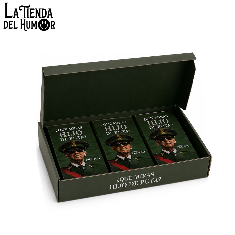 Expositor Caja 20 Chocolates Franco (QUE MIRAS HIJO DE PUTA)