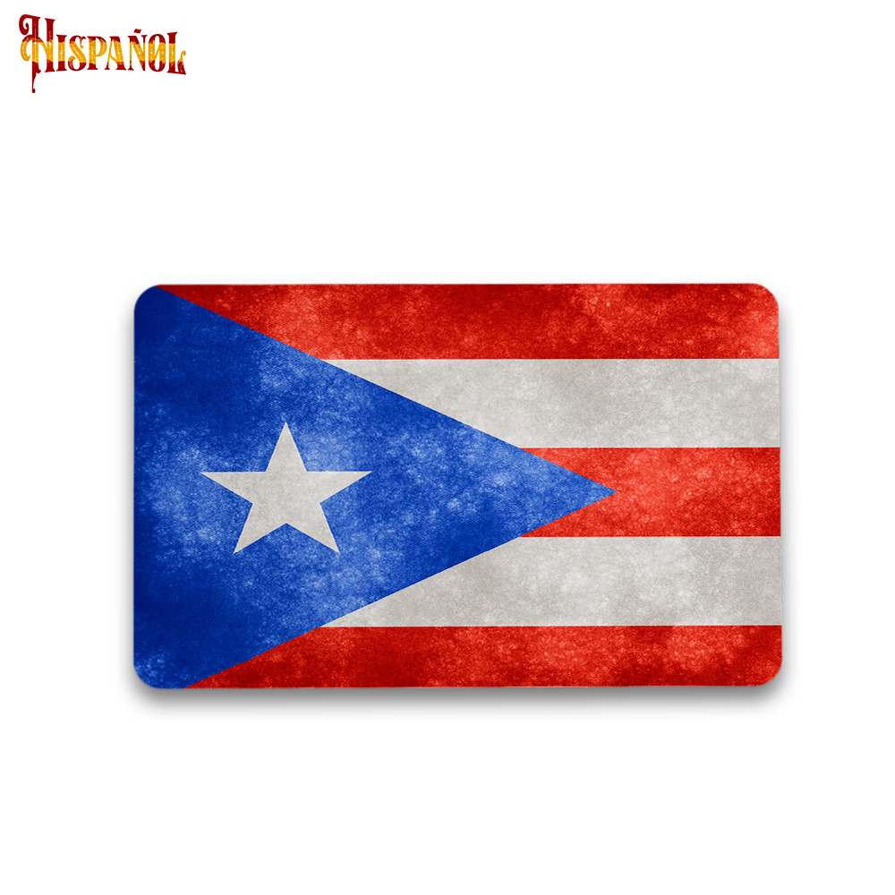Pegatina Puerto Rico - Bandera y Escudo Nacional